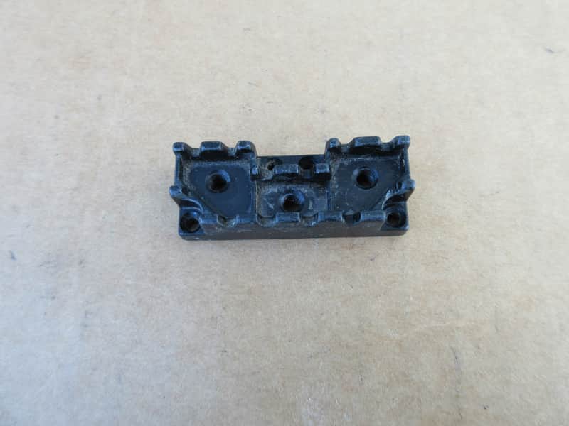 Vintage 1980s Black Locking Electric Guitar Nut Metal image 1