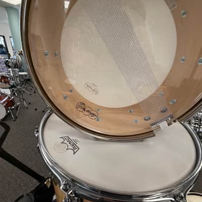 Ludwig 110th anniversary snare drum usa 5.5 by 14 2019 - Natural AGED EXOTIC AVODIRE image 8
