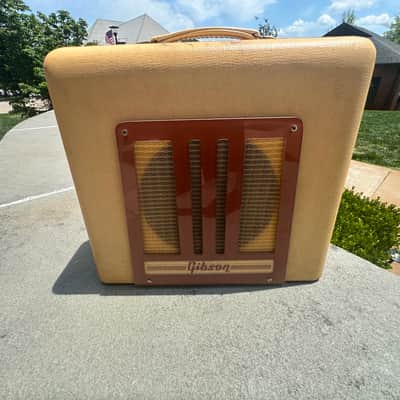 Gibson BR-9 10 Watt Combo 1950 - Ivory Leatherette image 5