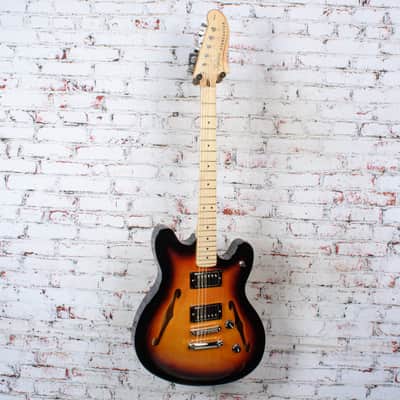 Squier 2022 Affinity Series Starcaster Semi-Hollow Electric Guitar 3 Tone Sunburst USED image 7