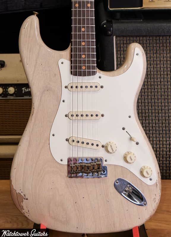 2023 Fender Limited Custom Shop Troposhere Stratocaster Aged White Blonde Relic image 1