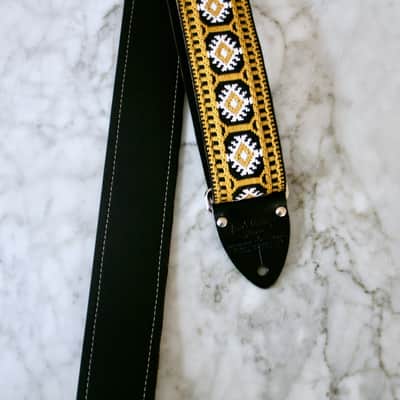 Tom's Vintage Straps Gold 'Cristars' Guitar/Bass Hippie Strap image 3