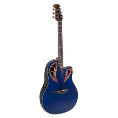Ovation Celebrity Elite Plus CE44P-8TQ A/E - Blue Transparent Quilt - Open Box image 2