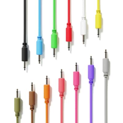 ExcelValley [13-Pack | 15 cm - 5.91"] Mono Modular Patch Cables TS 3.5mm 1/8 inch Eurorack Synthesizer image 1