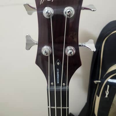 B.C. Rich Mockingbird ST bass w/case neckthru flame maple red image 5