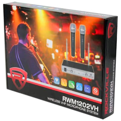 Immagine Rockville RWM1202VH VHF Wireless Dual HandHeld Microphone System/Metal Receiver - 9