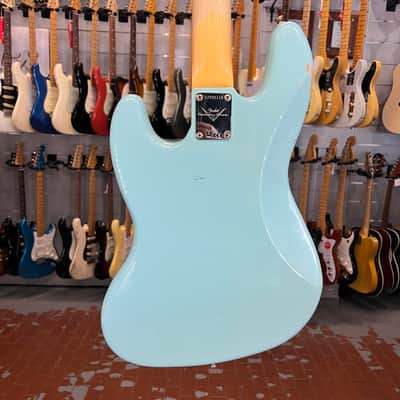 Fender   Custom Shop Jazz Bass 66 Relic Aged Daphne Blue 2020 image 6