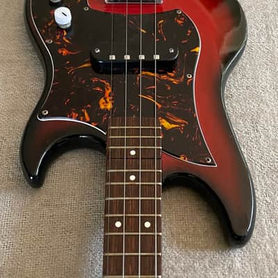 Vintage 1960’s Tombo Ukulet Electric Ukelele w Amp-In-Case Redburst MIJ Japan Rare Norma Teisco image 12