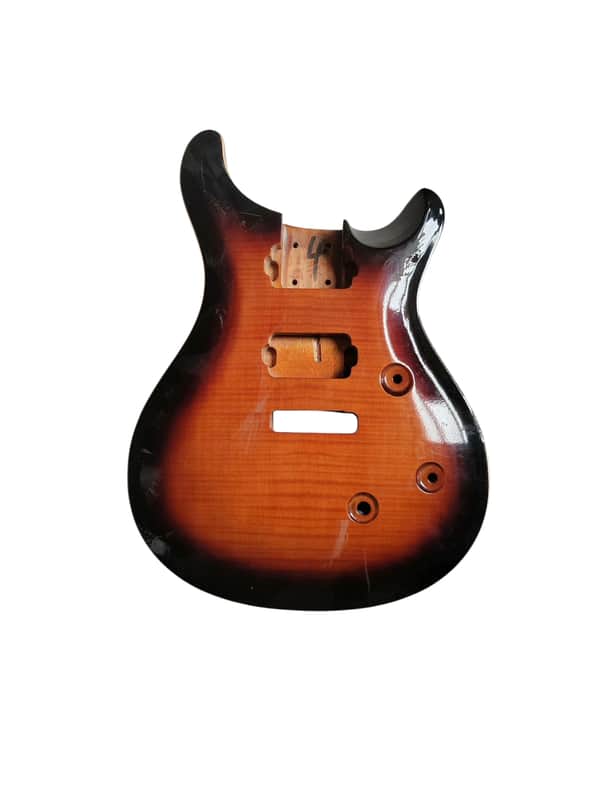 DIY SE Style Guitar Mahogany Body with tiger Maple Top in Tobacco Burst image 1