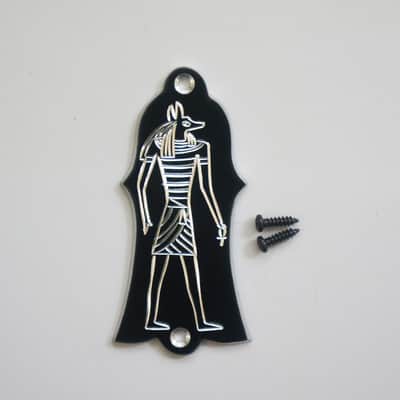 Engraved Anubis Wolf Guitar Truss Rod Cover image 8