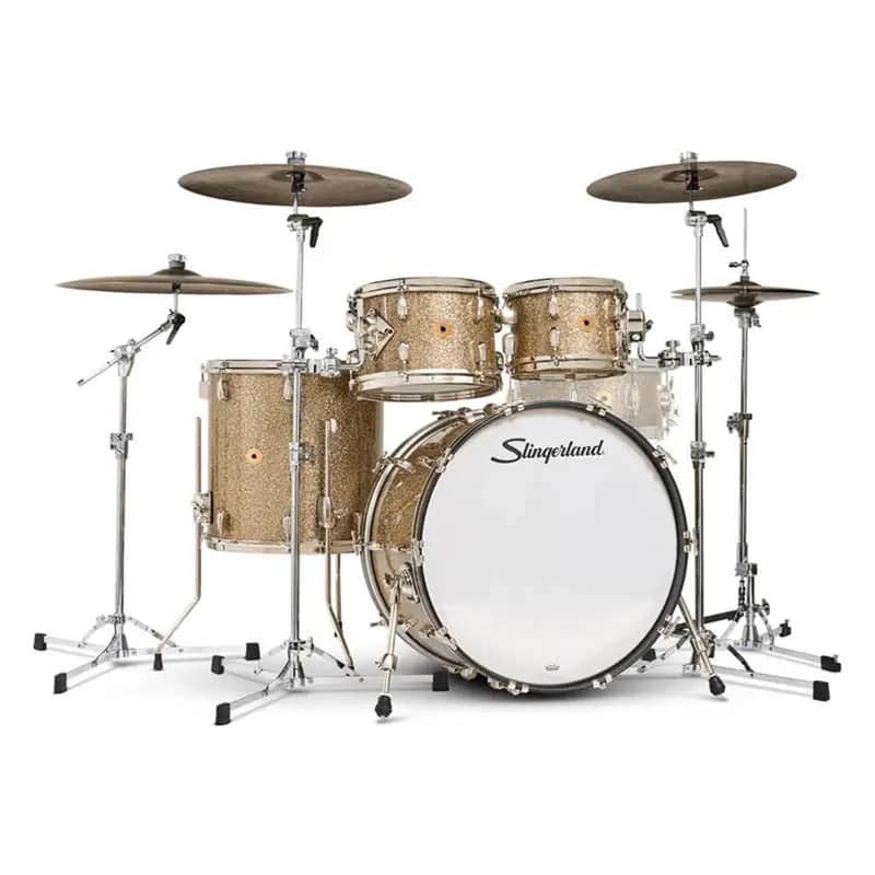 Slingerland Radio King 4pc Drum Set 22/10/12/16 Gold Glass image 1