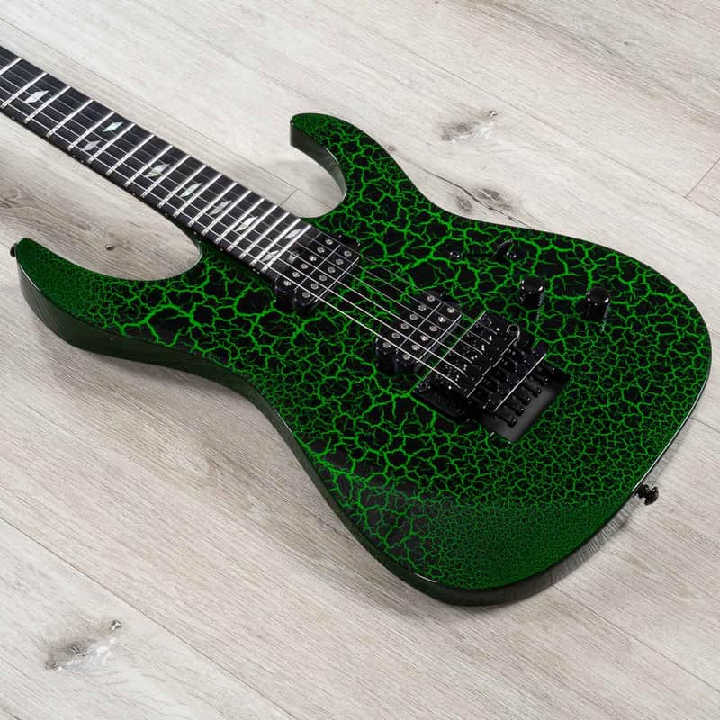Mint Legator N6FR Ninja Guitar, Ebony Fretboard, Floyd Rose Tremolo, Green Crackle image 1