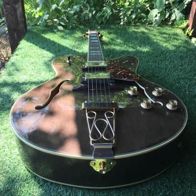 Condor hollowbody guitar made in japan 70's /80's Moss Green with Gold Hardware image 14