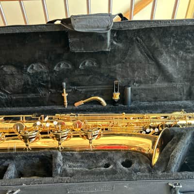 JZ Baritone Bari Saxophone W/ Case, Mouth Piece, Strap, Foot Stand & Low A Key image 4