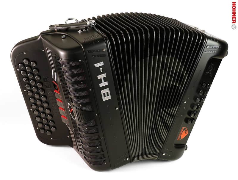 Hohner Anacleto BH-1 Black Hawk 5-Switch FBE Accordion Black image 1