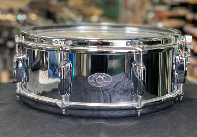 Slingerland Festival 5x14" 8-Lug Chrome Over Steel Snare Drum with Rapid Strainer 1973 - 1979 - Chrome image 1