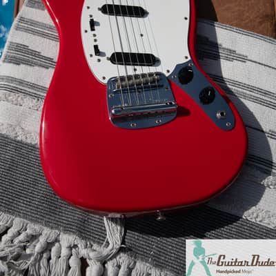2008 Fender MG69/MH - '69 Mustang Reissue - Red w Matching Headstock - Pro Set Up w Perfect Frets/Action/Intonation! image 3