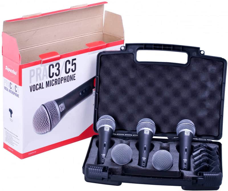 Superlux Super Cardioid Dynamic Microphone Set 5 Pack image 1