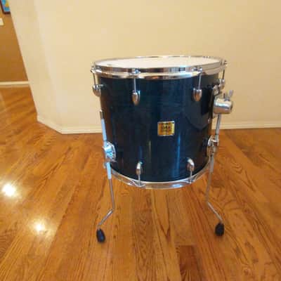 Yamaha Oak custom made in Japan 16 inch floor tom emerald uzukuri lacquer excellent! image 1
