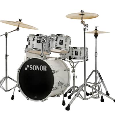 Sonor AQ1 Studio 5 Piece Shell Pack - Piano White w/ 2000 Series Hardware Pack (AQ1-STUDIOWMCPW) image 5