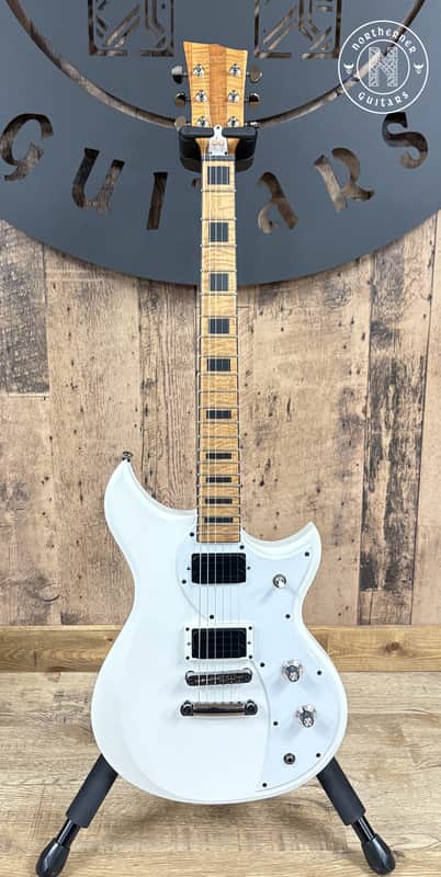 Dunable Cyclops DE 2026 Matte Pearl White w/ Roasted Flame Maple Neck