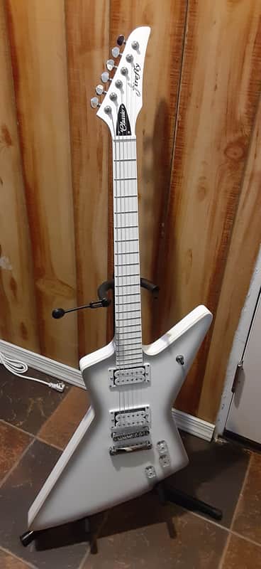 FireFly Brendon Small Snow Horse White Explorer 6 String Electric Guitar image 1