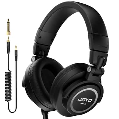 JOYO Studio Monitor Headphones Wired Audio Recording Monitor Headset Over Ear Headphones for Mixer Amplifier Podcast Keyboard Piano Deep Bass 3M Cable (JMH-01) image 1