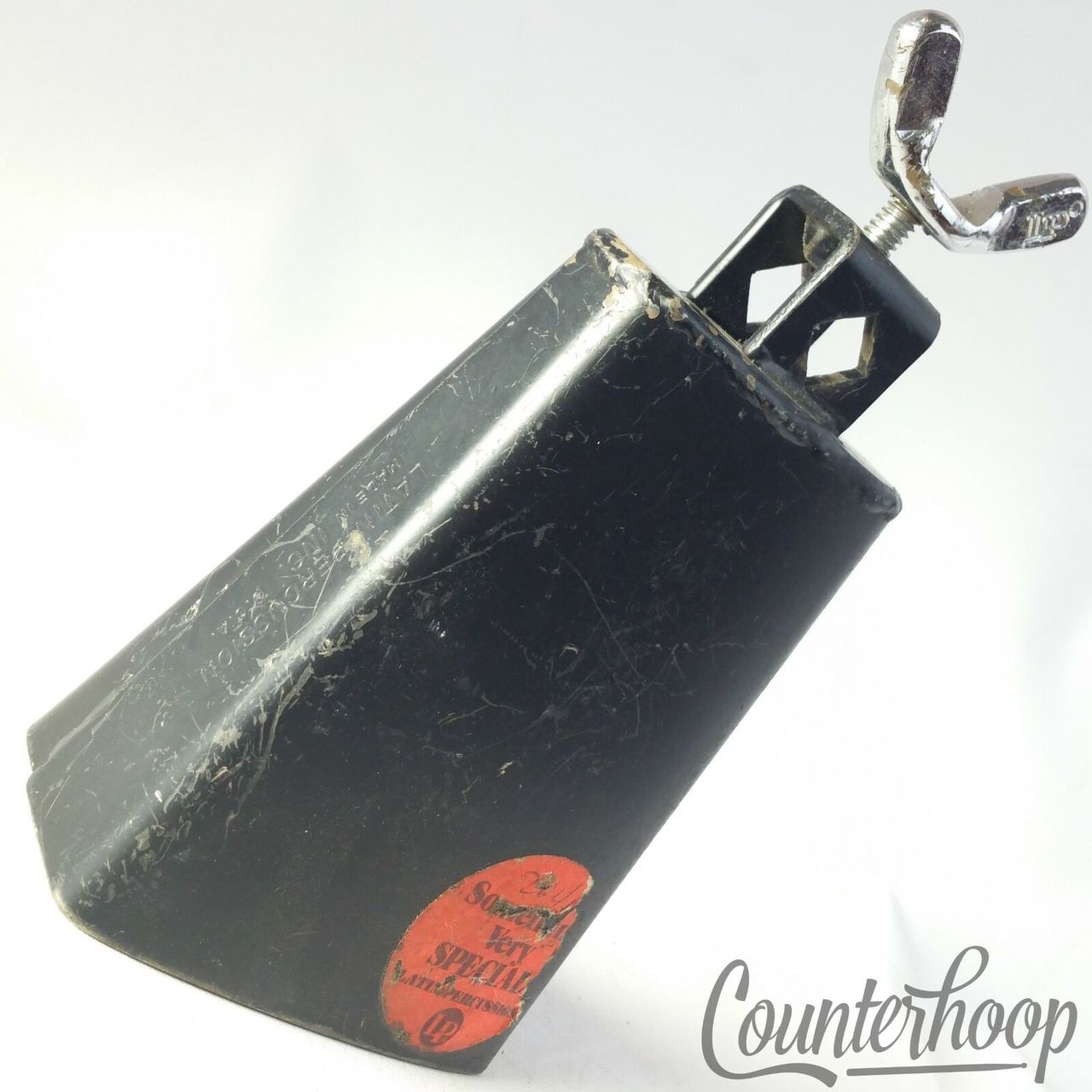 Latin Percussion Black Beauty Cowbell LP Made In USA 5" x 3 3/4" x 2" Cow Bell* — main photograph