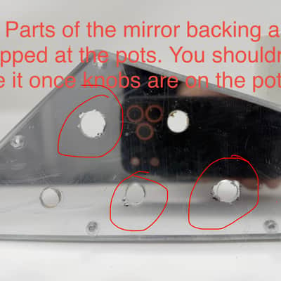 Custom Pickguard For Custom Pickguard For 2025 Made in China Epiphone Flying V '70s Guitar Center Exclusive - Silver Mirror Acrylic .125" image 3