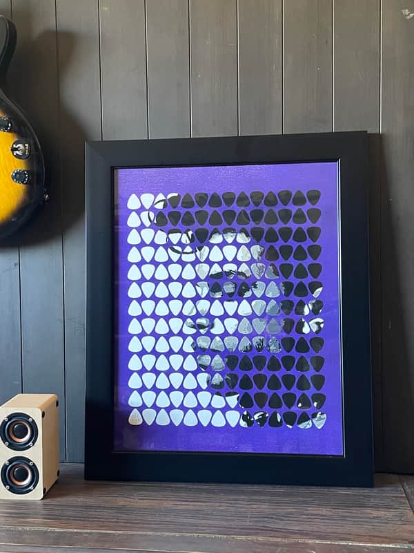 Framed Prince Guitar Pick Artwork By Mark Mayz image 1