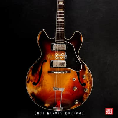 1960s Ventura Hollow body Natural/Amber Heavy Relic Made in Japan by East Gloves Customs (RARE) image 10