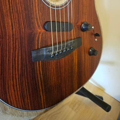 Fender Limited Edition Acoustasonic Electric Guitar Natural Cocobolo 2020 - Natural Cocobolo Wood image 3