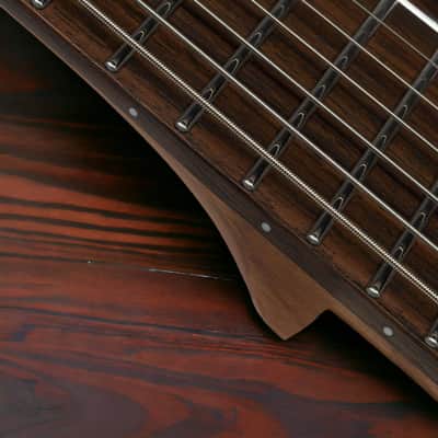 EART GW-7F, 7 String Headless Shape Guitar, Roasted Ash Solid Body, 24F Rounded Ends Jumbo Stainless Steel image 3