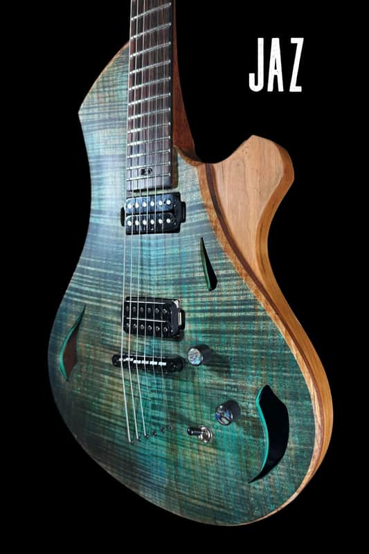 Tunguska Guitars Jaz 2025 - Deep Sea Teal Burst image 1