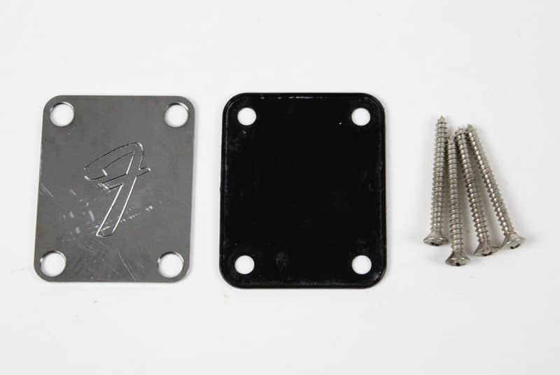 1977 Vintage Fender Precision Bass/Jazz/Telecaster Bass NECKPLATE USA 4-Bolt 1970s w/Original Screws and Gasket image 1