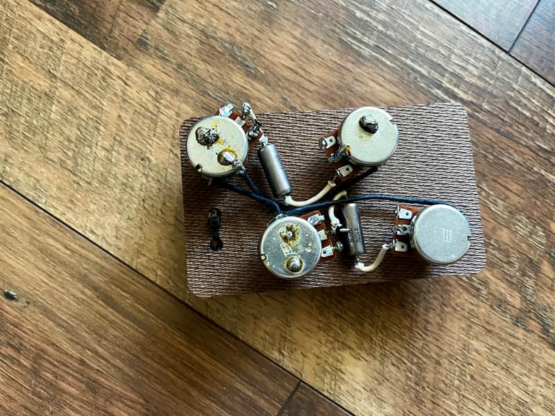 USED 59 Gibson Les Paul Prewired Harness Upgrade - Long Shaft image 1