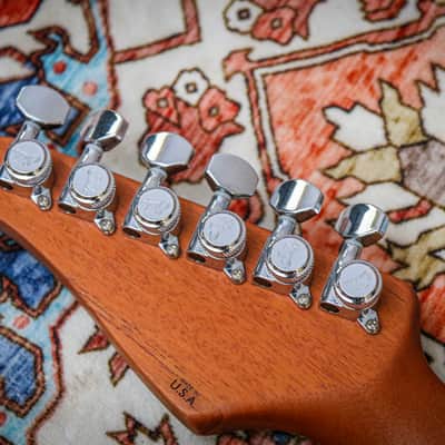 SUHR USA Custom Modern Quilt "Aqua Blue Gradient + Rosewood" (2016) image 15