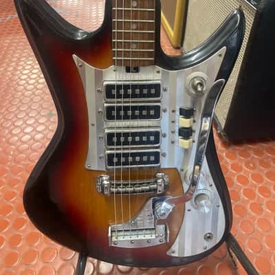 Tiesco (?) ET-460 electric guitar 1960,s - Sunburst image 2