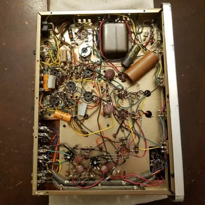 Voice of Music 30 Watt Stereo EL84 tube amp hifi V-M VM 1428 1963 - brown and gold image 13