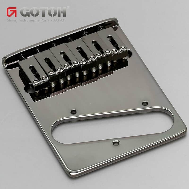 NEW Gotoh GTC202 Telecaster Style Guitar Bridge Tele Steel Saddles - COSMO BLACK image 1