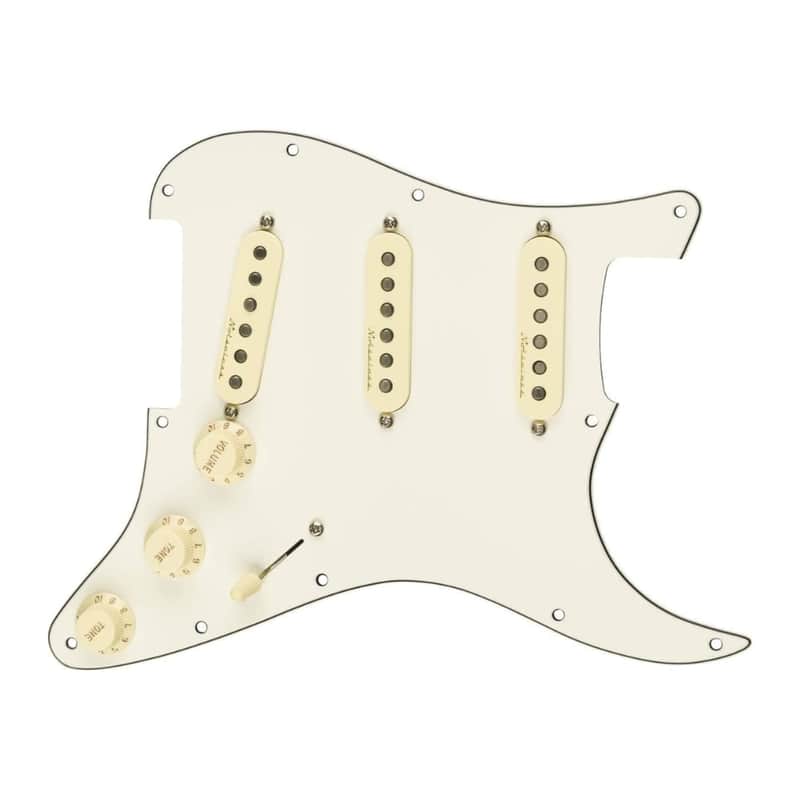 Fender Pre-Wired Strat® Pickguard, Vintage Noiseless SSS, Parchment image 1