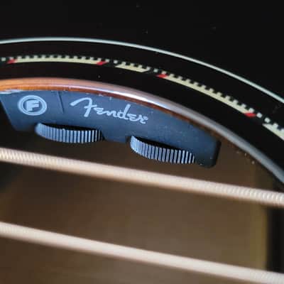 Fender Paramount PD-220E Dreadnought Acoustic Electric Guitar, 3-Color Vintage Sunburst, Hard Shell Case image 14