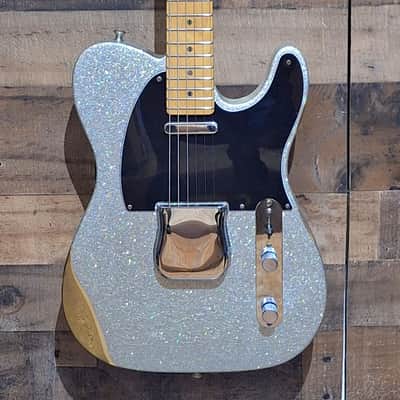 Fender Brad Paisley Road Worn Partscaster Telecaster 2017 - 2019 - Silver Sparkle image 1