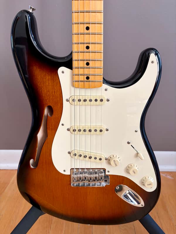 Fender Eric Johnson Thinline Stratocaster with Maple Fretboard 2018 - 2019 - 2-Color Sunburst image 1
