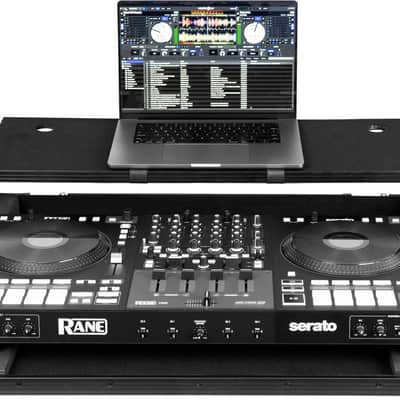 Headliner HL10016 Pitch Black Rolling Flight Case For Rane Four w/ Laptop Platform, Pitch Black image 4