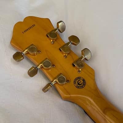 Vintage 2000 Epiphone Dot Deluxe Limited Edition Flame Top - Made in Korea (MIK) - Natural - Free Pro Setup image 18