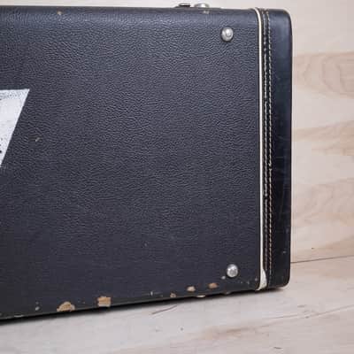 Fender Jazz or Precision Bass Original Hard Case 1967-1972 Logo with Tail Black with Orange Interior Vintage image 11
