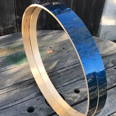 SPL 22” Bass Drum Hoops Birch Blue Glitter image 3