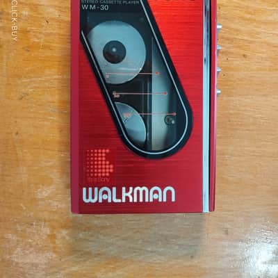 Sony WM 30 1984 - Sony Walkman Cassette player WM 30 red working image 10