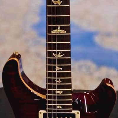 PRS Custom 24 Piezo 10 Top Fire Red Burst 0352064 image 9